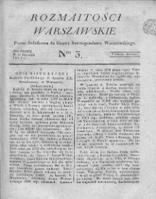 Rozmaitości Warszawskie : pismo dodatkowe do Gazety Korrespondenta Warszawskiego. 1825. Nr 3