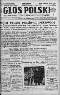 Głos Polski : dziennik polityczny, społeczny i literacki 20 wrzesień 1927 nr 258