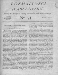 Rozmaitości Warszawskie : pismo dodatkowe do Gazety Korrespondenta Warszawskiego. 1825. Nr 21