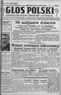 Głos Polski : dziennik polityczny, społeczny i literacki 22 wrzesień 1927 nr 260