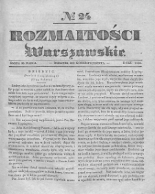 Rozmaitości Warszawskie : pismo dodatkowe do Gazety Korrespondenta Warszawskiego. 1836. Nr 24
