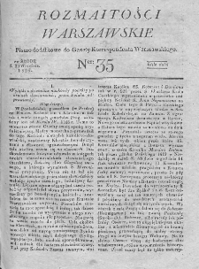 Rozmaitości Warszawskie : pismo dodatkowe do Gazety Korrespondenta Warszawskiego. 1826. Nr 35