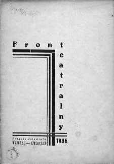 Front Teatralny. 1936. Marzec-Kwiecień, nr 9