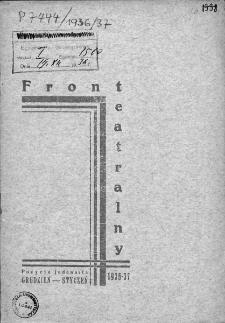 Front Teatralny. 1936-37. Grudzień-Styczeń, nr 11