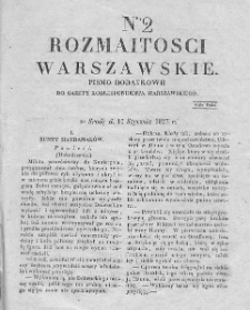 Rozmaitości Warszawskie : pismo dodatkowe do Gazety Korrespondenta Warszawskiego. 1827. Nr 2