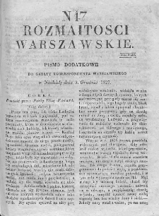 Rozmaitości Warszawskie : pismo dodatkowe do Gazety Korrespondenta Warszawskiego. 1827. Nr 47