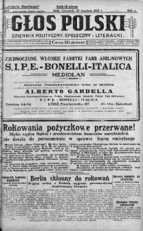 Głos Polski : dziennik polityczny, społeczny i literacki 29 wrzesień 1927 nr 267