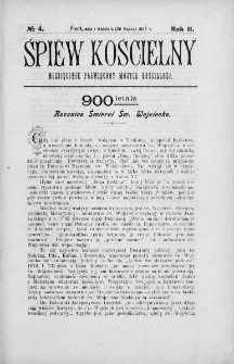 Śpiew Kościelny : miesięcznik poświęcony muzyce kościelnej. 1897, nr 4