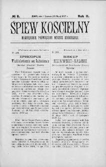 Śpiew Kościelny : miesięcznik poświęcony muzyce kościelnej. 1897, nr 6