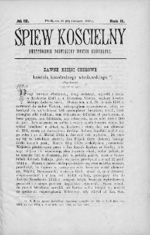 Śpiew Kościelny : miesięcznik poświęcony muzyce kościelnej. 1897, nr 12