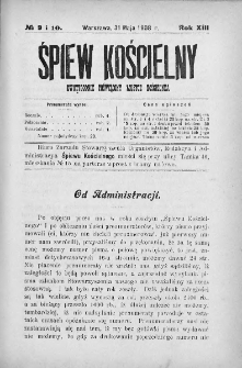 Śpiew Kościelny : miesięcznik poświęcony muzyce kościelnej. 1908, nr 9-10