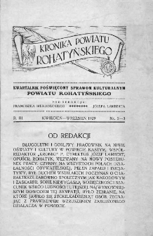 Kronika Powiatu Rohatyńskiego : kwartalnik poświęcony sprawom kulturalnym powiatu rohatyńskiego. 1929, nr 2-3