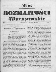 Rozmaitości Warszawskie : pismo dodatkowe do Gazety Korrespondenta Warszawskiego. 1835. Nr 24