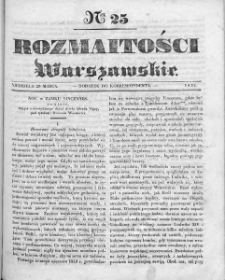 Rozmaitości Warszawskie : pismo dodatkowe do Gazety Korrespondenta Warszawskiego. 1835. Nr 25