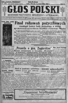 Głos Polski : dziennik polityczny, społeczny i literacki 4 październik 1927 nr 272