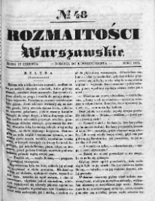 Rozmaitości Warszawskie : pismo dodatkowe do Gazety Korrespondenta Warszawskiego. 1835. Nr 48
