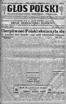 Głos Polski : dziennik polityczny, społeczny i literacki 6 październik 1927 nr 274