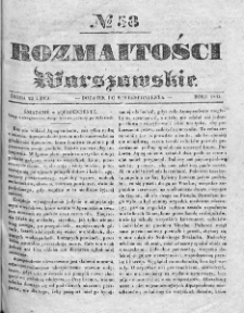 Rozmaitości Warszawskie : pismo dodatkowe do Gazety Korrespondenta Warszawskiego. 1835. Nr 58