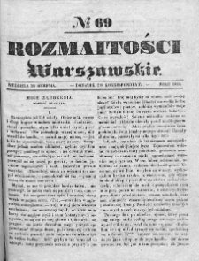 Rozmaitości Warszawskie : pismo dodatkowe do Gazety Korrespondenta Warszawskiego. 1835. Nr 69