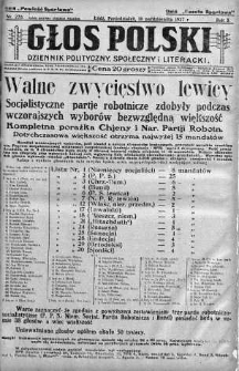 Głos Polski : dziennik polityczny, społeczny i literacki 10 październik 1927 nr 278