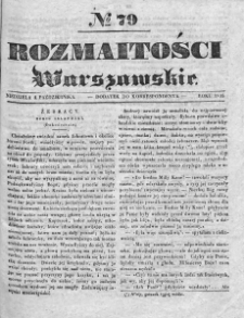 Rozmaitości Warszawskie : pismo dodatkowe do Gazety Korrespondenta Warszawskiego. 1835. Nr 79