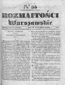 Rozmaitości Warszawskie : pismo dodatkowe do Gazety Korrespondenta Warszawskiego. 1835. Nr 85
