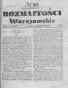 Rozmaitości Warszawskie : pismo dodatkowe do Gazety Korrespondenta Warszawskiego. 1835. Nr 88