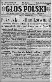 Głos Polski : dziennik polityczny, społeczny i literacki 12 październik 1927 nr 280