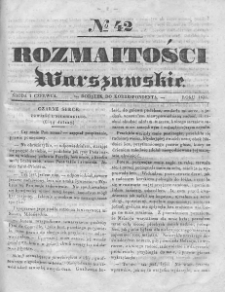 Rozmaitości Warszawskie : pismo dodatkowe do Gazety Korrespondenta Warszawskiego. 1836. Nr 42