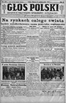 Głos Polski : dziennik polityczny, społeczny i literacki 15 październik 1927 nr 283