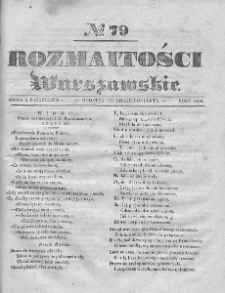 Rozmaitości Warszawskie : pismo dodatkowe do Gazety Korrespondenta Warszawskiego. 1836. Nr 79