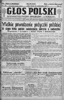 Głos Polski : dziennik polityczny, społeczny i literacki 19 październik 1927 nr 287