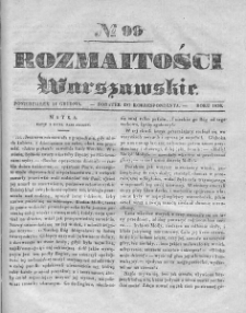 Rozmaitości Warszawskie : pismo dodatkowe do Gazety Korrespondenta Warszawskiego. 1836. Nr 99