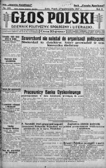 Głos Polski : dziennik polityczny, społeczny i literacki 21 październik 1927 nr 289