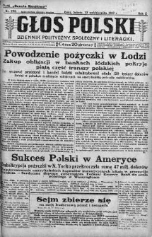 Głos Polski : dziennik polityczny, społeczny i literacki 22 październik 1927 nr 290