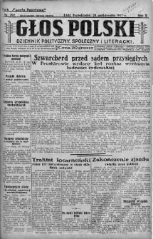 Głos Polski : dziennik polityczny, społeczny i literacki 24 październik 1927 nr 292