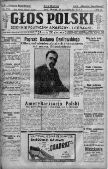Głos Polski : dziennik polityczny, społeczny i literacki 25 październik 1927 nr 293