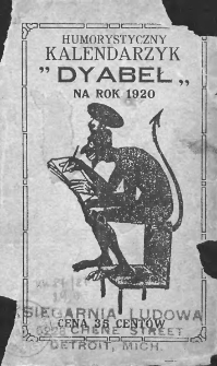 Humorystyczny Kalendarzyk Dyabeł. 1920