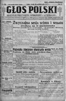 Głos Polski : dziennik polityczny, społeczny i literacki 26 październik 1927 nr 294