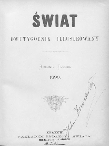 Świat : dwutygodnik illustrowany. 1890. R. III