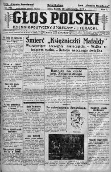 Głos Polski : dziennik polityczny, społeczny i literacki 28 październik 1927 nr 296