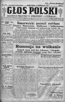 Głos Polski : dziennik polityczny, społeczny i literacki 29 październik 1927 nr 297