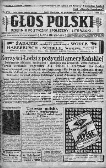 Głos Polski : dziennik polityczny, społeczny i literacki 30 październik 1927 nr 298