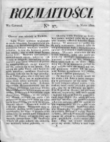 Rozmaitości 1822, nr 27