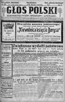 Głos Polski : dziennik polityczny, społeczny i literacki 1 listopad 1927 nr 300
