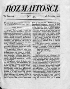 Rozmaitości 1822, nr 45