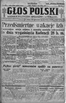 Głos Polski : dziennik polityczny, społeczny i literacki 4 listopad 1927 nr 303