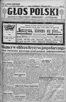 Głos Polski : dziennik polityczny, społeczny i literacki 7 listopad 1927 nr 306