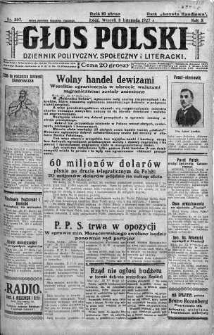 Głos Polski : dziennik polityczny, społeczny i literacki 8 listopad 1927 nr 307