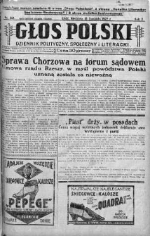 Głos Polski : dziennik polityczny, społeczny i literacki 13 listopad 1927 nr 312